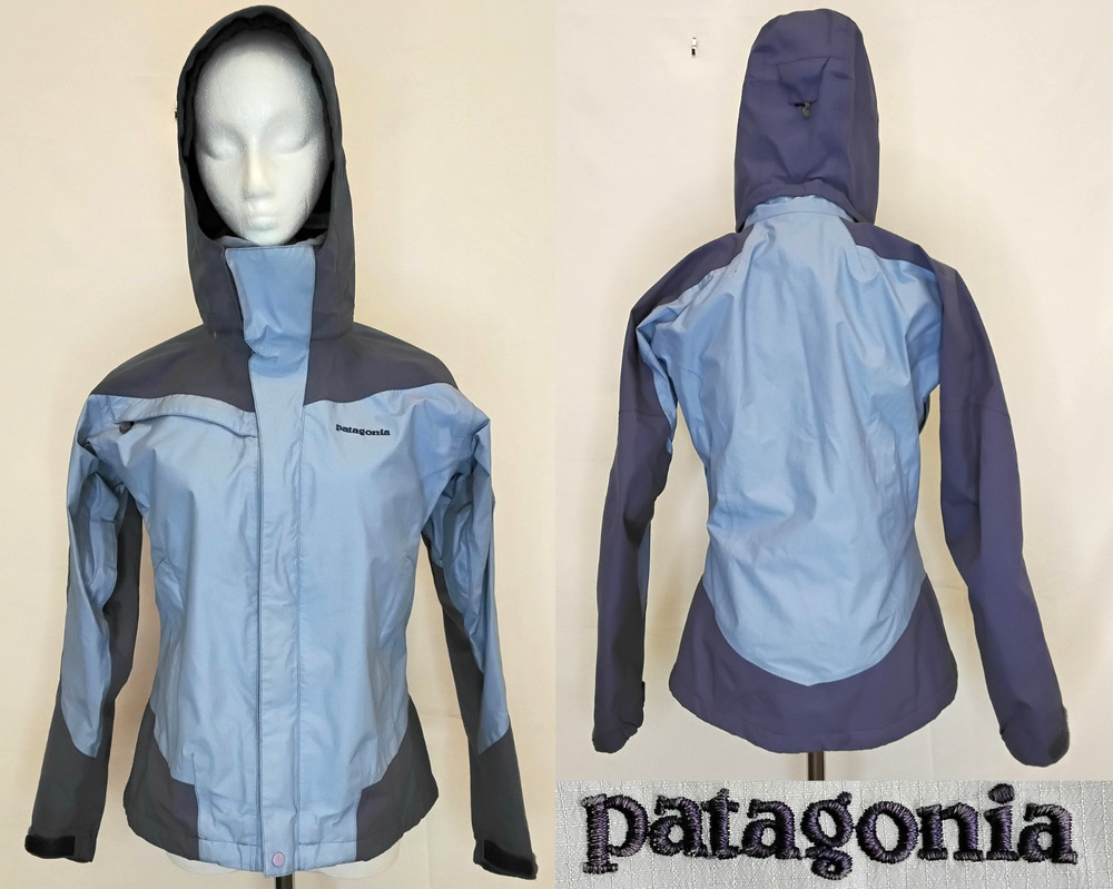Patagonia Ski Shell Women's XS Two Tone Blue/Purple Pow Skirt Hooded #J6047